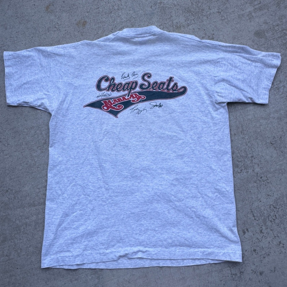 Vintage 1993 90s Alabama Cheap Seats Band T Shirt XXL Gray Fruit of the Loom USA - Picture 2 of 7